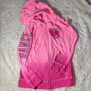 JUSTICE DANCE ZIP UP HOODIE SIZE 8